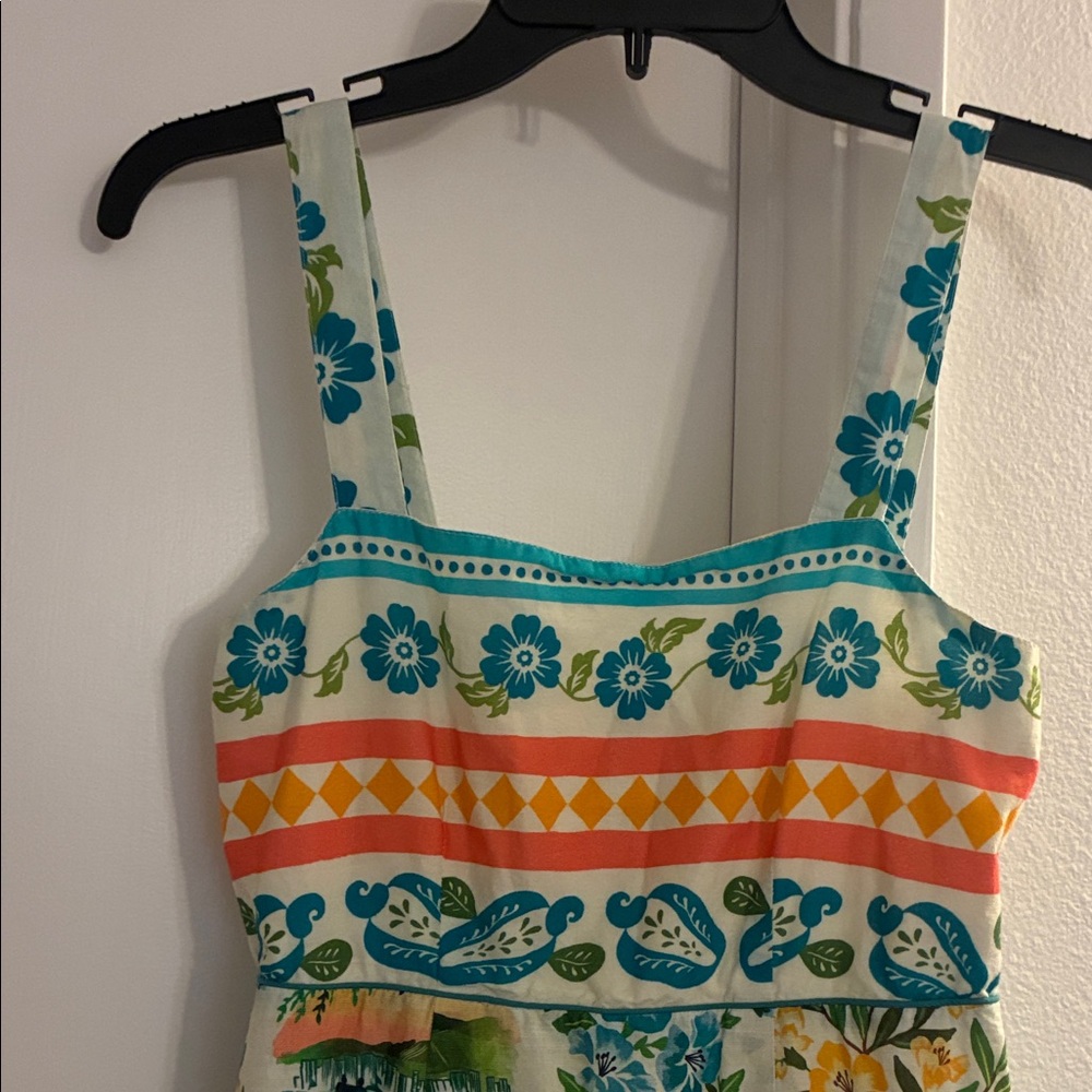 FARM for Anthropologie Multicolor Tropical Maxi Dress Small Petite - Picture 5 of 13